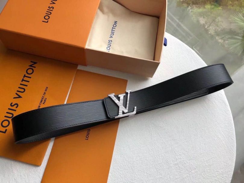 Replica LV INITIALES Black Epi 40mm Men Belts