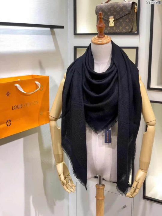 Replica 2018 LV Natte Monogram Silk Wool Women Scarves