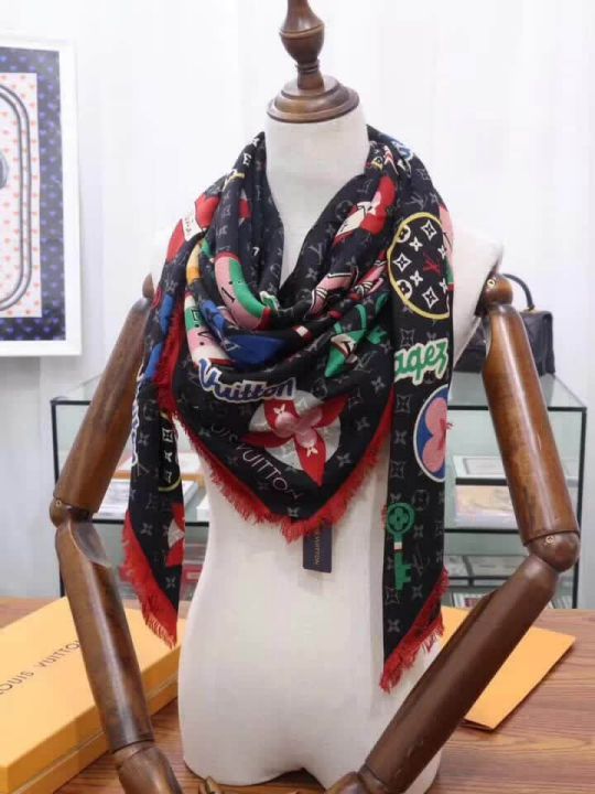 Replica LV Stories Cashmere Square Women Scarves
