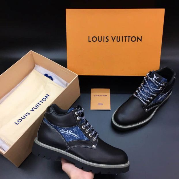 Replica LV Monogram OBERKAMPF Ankle Boots Men Sandals