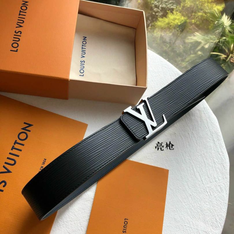 Replica LV Initiales 40mm Black Epi Men Belts