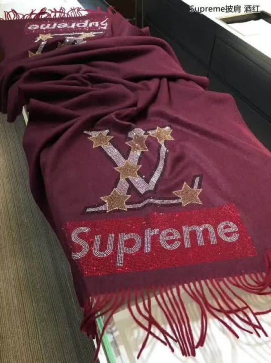 Replica LV x SUPREME Cashmere Women Scarves