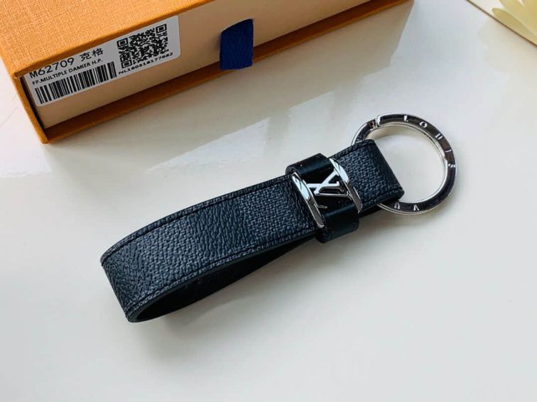 Replica LV DRAGONNE Key Chain M62709 Black Accessories