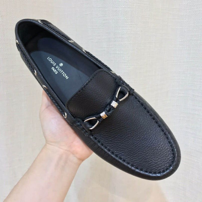 Replica LV Black RASPAIL Men Driver Shoes