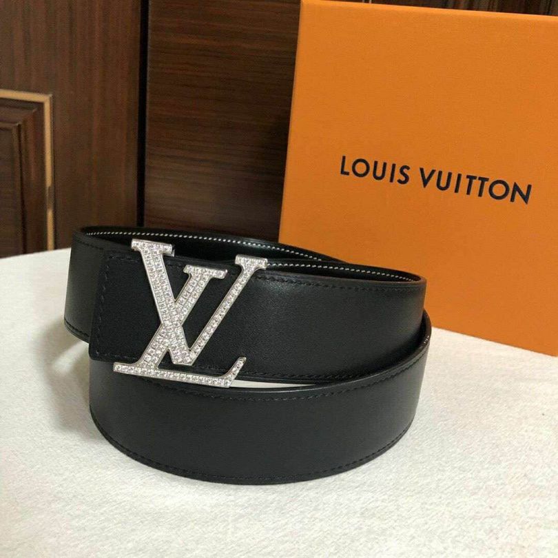 Replica LV Reversible Leather Metal Buckle 38cm Men Belts