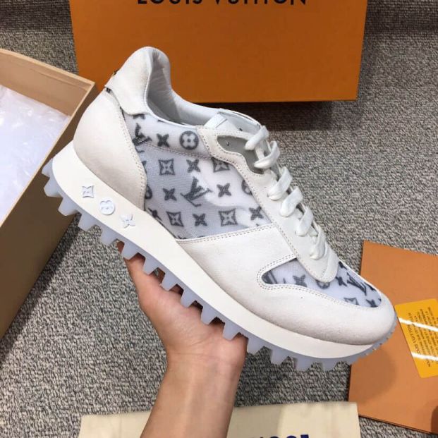 Replica LV Suede Men Leather Sneakers