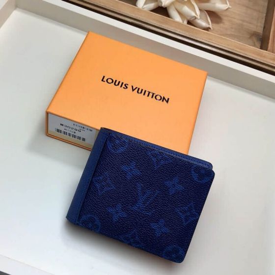 Replica LV M30299 Multiple Blue Short Bi Fold Wallets
