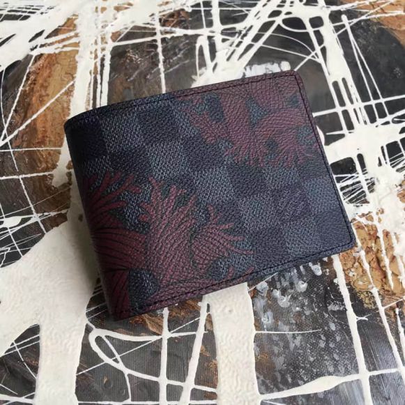 Replica LV Short Men Black Short Bi Fold SLENDER Bi Fold N41678 Wallets