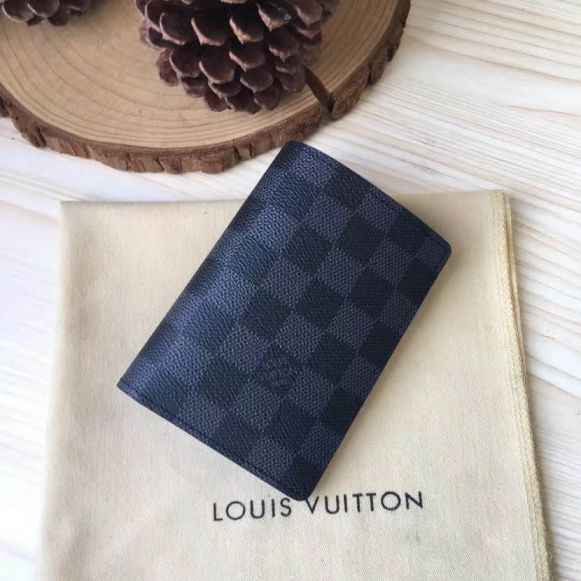 Replica LV James Bi Fold Damier Graphite Canvas Leather N63117 Wallets