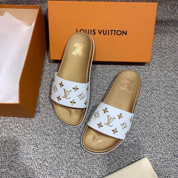 Replica LV Embroidery Men Slippers