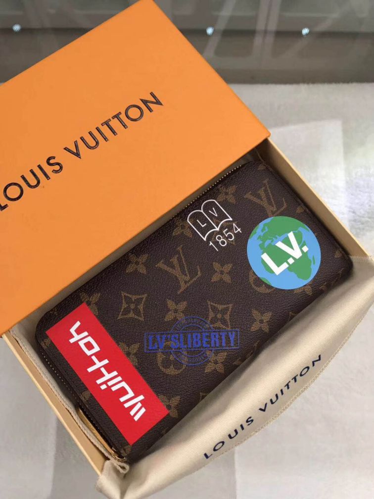 Replica LV M67824 201854 ZIppy Zip Bi Fold Wallets