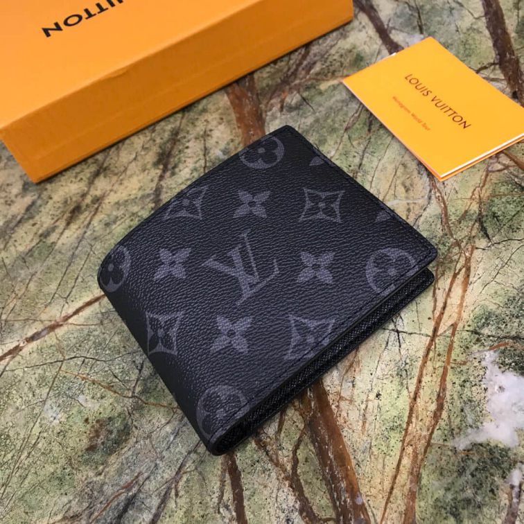 Replica LV M61695 Multiple Black Short Bi Fold Wallets