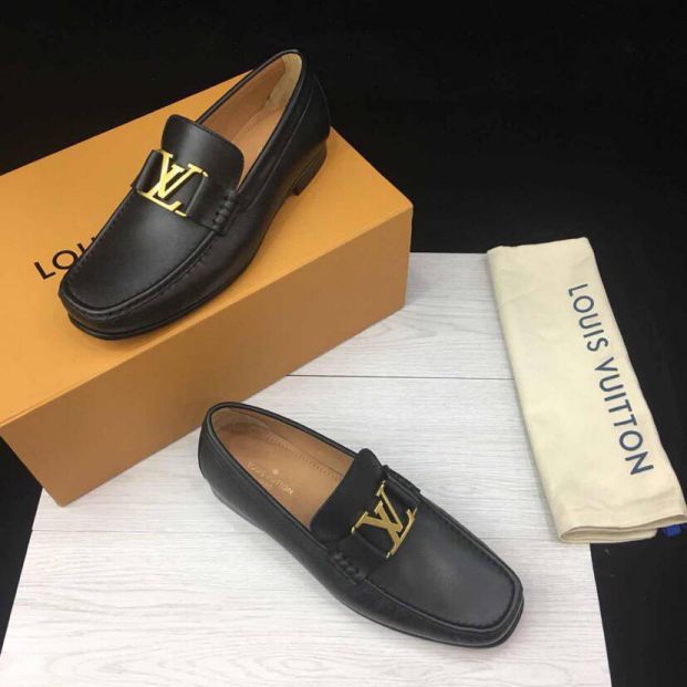 Replica LV Leather Causal Men Leather Shoes