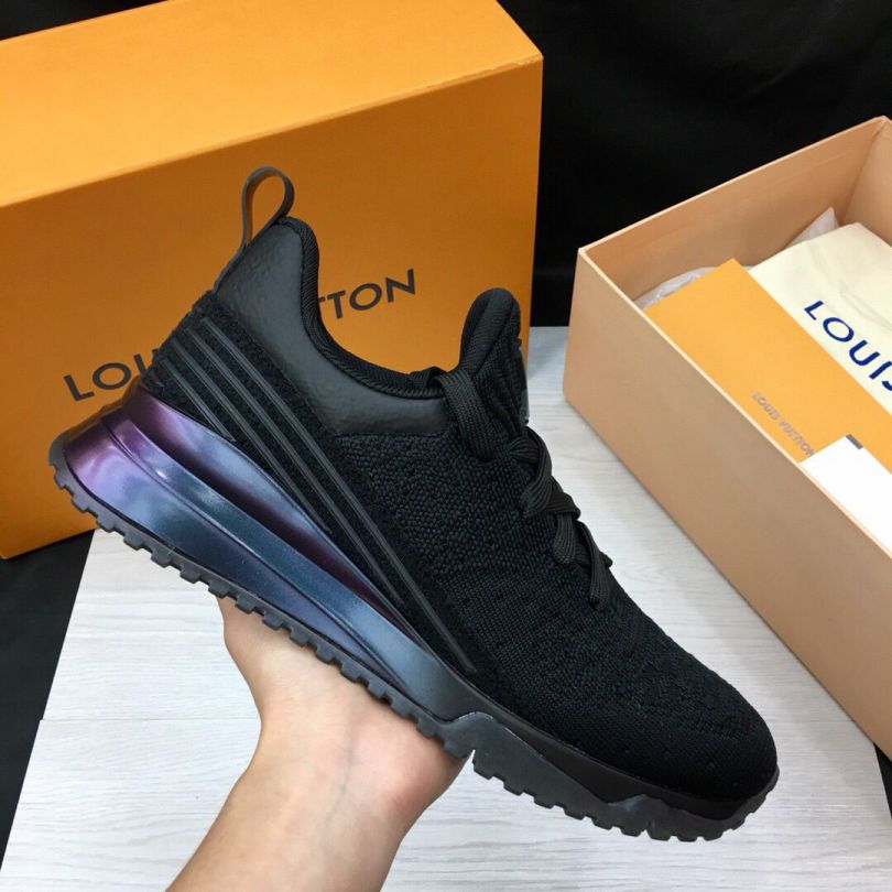 Replica LV Leather vnr Men Sneakers