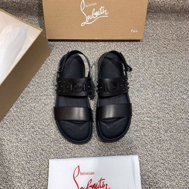Replica LV Black Men Sandals