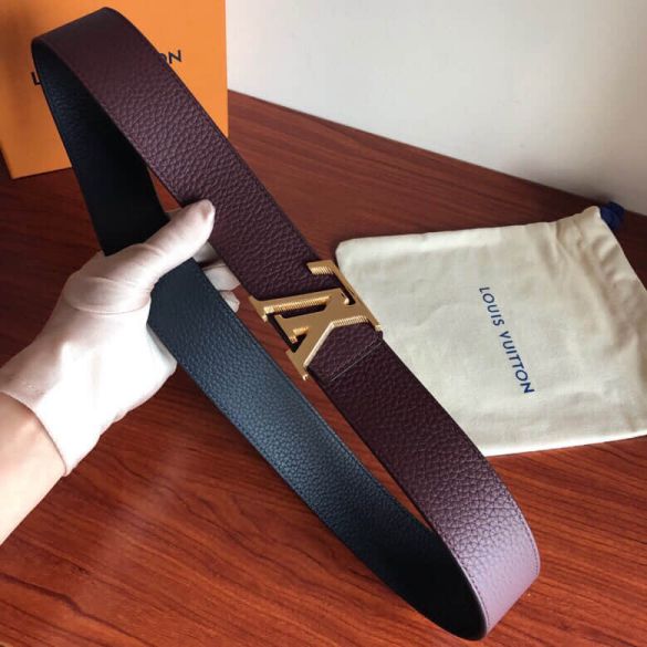 Replica LV Tilt Metal Buckle Reversible Men Belts