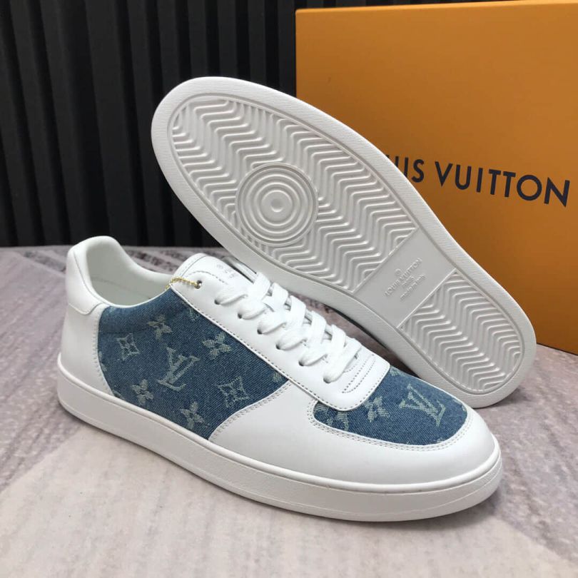 Replica LV Leather RIUOLI Men Sneakers