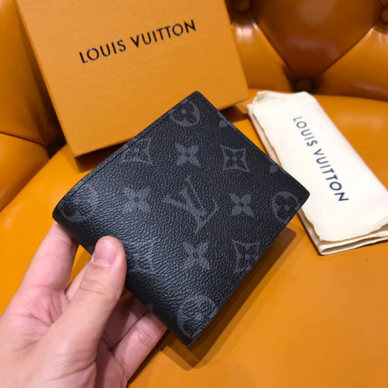Replica LV Black Short Bi Fold MULTIPLE Bi Fold M61695 Wallets