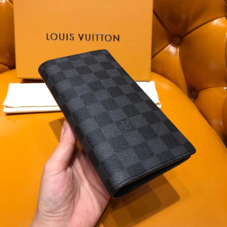 Replica LV Black Long Bi Fold BRAZZA Bi Fold N62665 Wallets