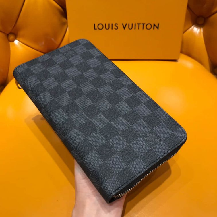 Replica LV Large Black ZIPPY Zip Bi Fold N63077 Wallets