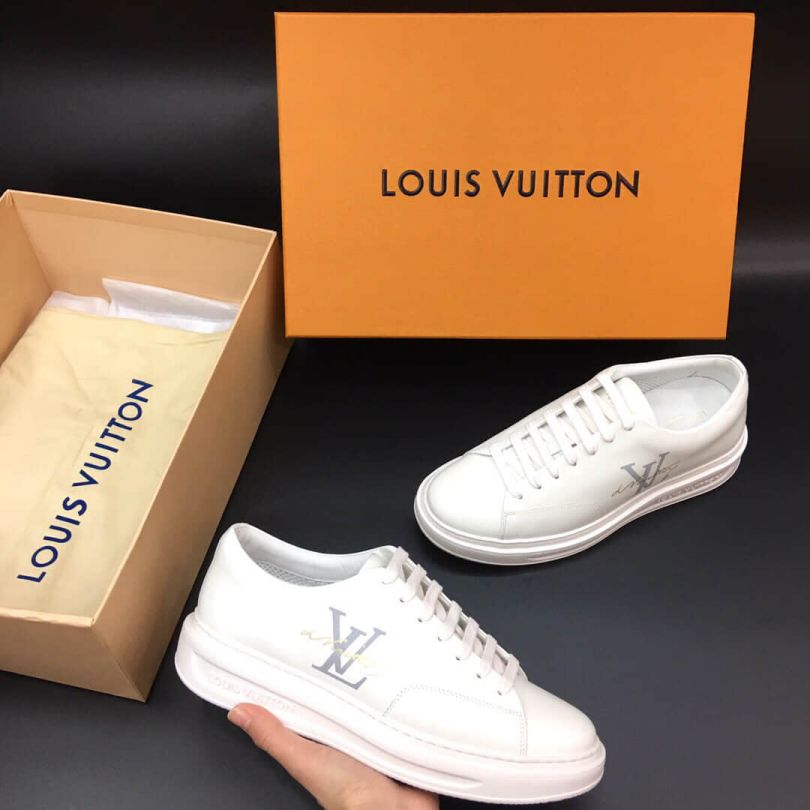 Replica LV Leather CITY Men Sandals