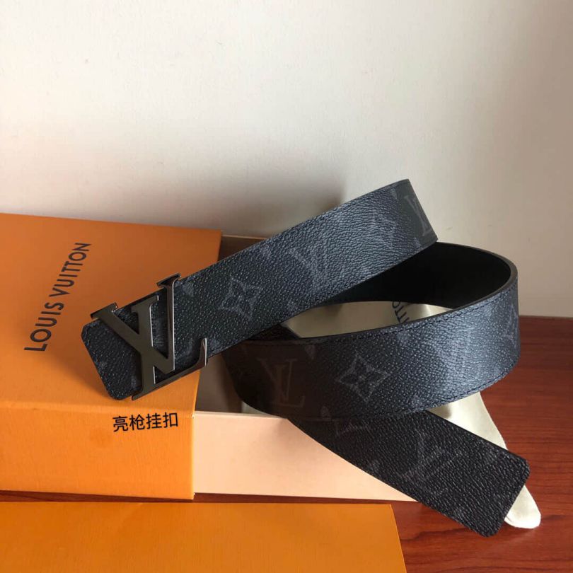 Replica LV Monogram Reversible Silver LV Initiales 40mm Men Belts
