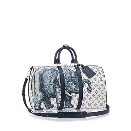 Replica LV KEEPALL 45 with Shoulder Strap Monogram Other Elephants Print M54130 Travel Bags