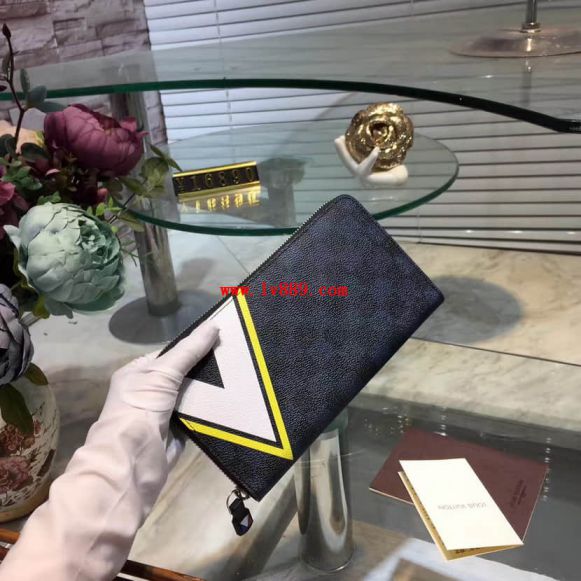 Replica LV N64014 Zippy Organizer Zip Bi Fold Damier Cobalt Print Wallets
