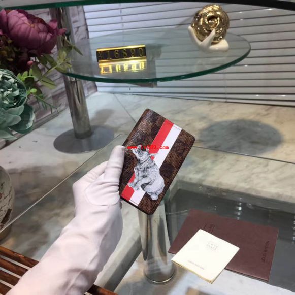 Replica LV Men Bi Fold Damier Ebene Rhinoceros N63349 Wallets