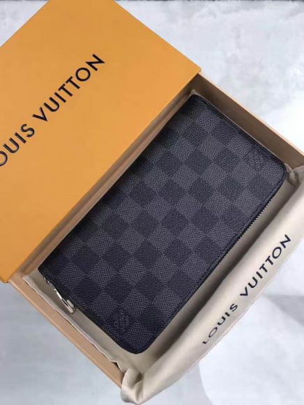 Replica LV Zippy Black Long Zip Bi Fold N63076 Wallets