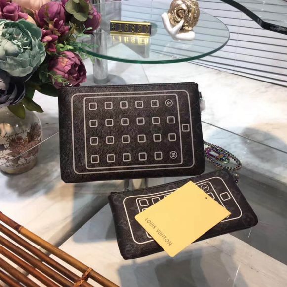 Replica 2017 LV x Fragment Design Hiroshi Fujiwara Japan Ipad M64449 Clutch Bags