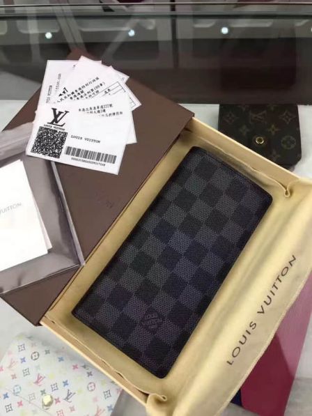 Replica LV Damier Graphite Black ALEXANDRE Bi Fold N61063 Wallets