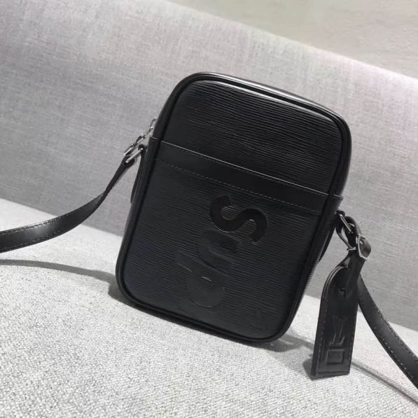 Replica LV Black Epi Supreme Medium Crossbody Shoulder Bags