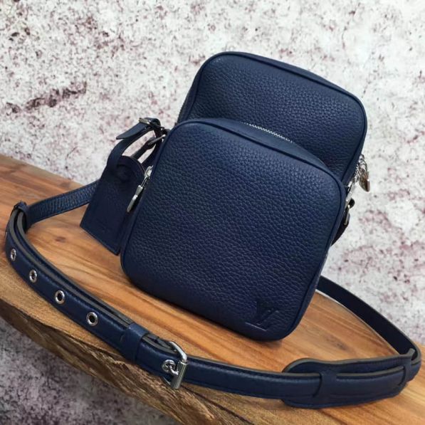 Replica LV Taurillon Leather Navy Blue AMAZONE 22 M54302 Shoulder Bags