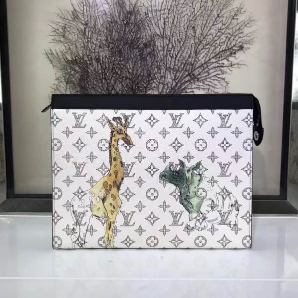 Replica LV Print Print POCHETTE VOYAGE Large Clutch Bags