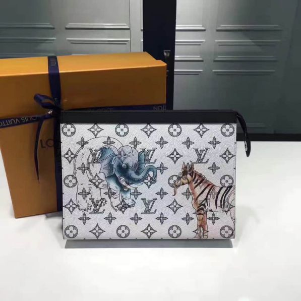 Replica LV Canvas Print Print POCHETTE VOYAGE Medium M66929 Clutch Bags