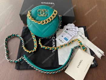 Replica Chanel 19 Clutch With Chain Turquoise