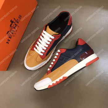 Replica Hermes Trail Sneaker BlueOrangeRed