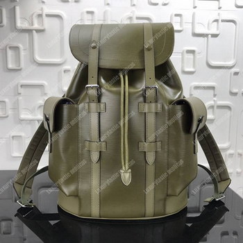 Replica LV Christopher Backpack Epi Leather Khaki