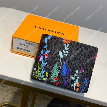 Replica LV Flower Slender Wallet Monogram Eclipse Canvas