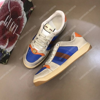 Replica Gucci Screener Leather Sneaker Blue