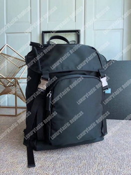 Replica Prada Technical Fabric Backpack Black
