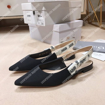 Replica Dior J’adior Ballerina In Black Technical Canvas