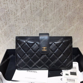 Replica Chanel Classic Pouch Lambskin Leather Black