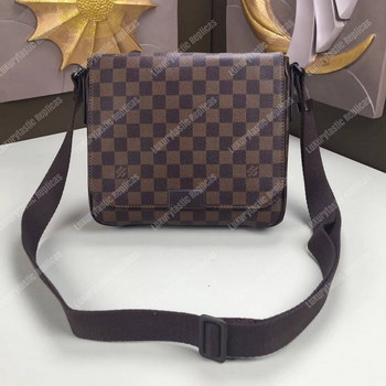 Replica LV District PM Messenger Bag Damier Ebene Canvas
