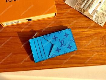 Replica LV Coin Card Holder Blue