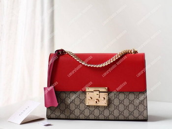 Replica Gucci Padlock Medium GG Shoulder RedPink