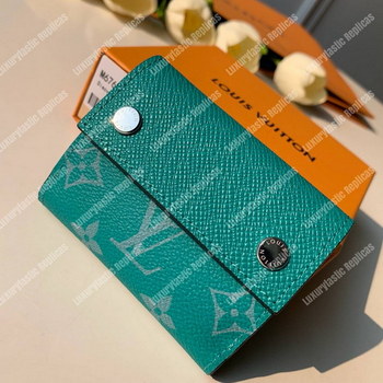 Replica LV Discovery Compact Wallet K45 Taiga Monogram Vert