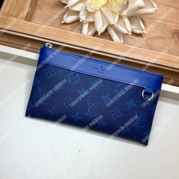 Replica LV Discovery Pochette PM Monogram Cobalt Canvas