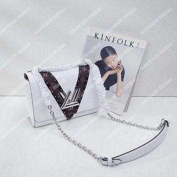 Replica LV Twist MM Epi Leather V Signature Blanc